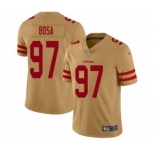 Men's San Francisco 49ers #97 Nick Bosa Limited Gold Inverted Legend Football Jersey