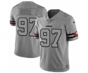 Men's San Francisco 49ers #97 Nick Bosa Limited Gray Team Logo Gridiron Football Jersey