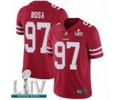 Men's San Francisco 49ers #97 Nick Bosa Red Team Color Vapor Untouchable Limited Player Super Bowl LIV Bound Football Jersey