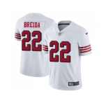 Nike San Francisco 49ers #22 Matt Breida White Rush Men Stitched NFL Vapor Untouchable Limited Jersey