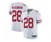 Nike San Francisco 49ers #28 Jerick McKinnon White Men Stitched NFL Vapor Untouchable Limited Jersey