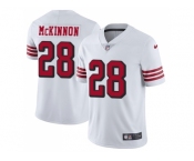 Nike San Francisco 49ers #28 Jerick McKinnon White Rush Men Stitched NFL Vapor Untouchable Limited Jersey
