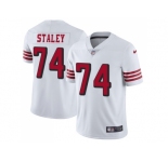 Nike San Francisco 49ers #74 Joe Staley White Rush Men Stitched NFL Vapor Untouchable Limited Jersey