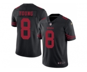 Nike San Francisco 49ers #8 Steve Young Black Men's Stitched NFL Limited Rush Jersey