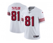 Nike San Francisco 49ers #81 Trent Taylor White Rush Men Stitched NFL Vapor Untouchable Limited Jersey