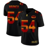 San Francisco 49ers #54 Fred Warner Men's Black Nike Red Orange Stripe Vapor Limited NFL Jersey