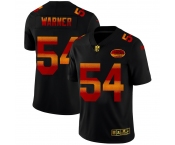 San Francisco 49ers #54 Fred Warner Men's Black Nike Red Orange Stripe Vapor Limited NFL Jersey