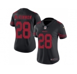 Women Nike San Francisco 49ers #28 Jerick McKinnon Black Stitched NFL Limited Rush Jersey