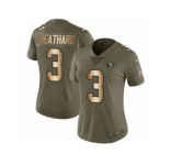 Women Nike San Francisco 49ers #3 C. J. Beathard Limited Olive Gold 2017 Salute to Service NFL Jersey