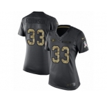 Women Nike San Francisco 49ers #33 Rashard Robinson Limited Black 2016 Salute to Service NFL Jersey