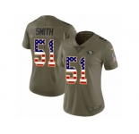 Women Nike San Francisco 49ers #51 Malcolm Smith Limited Olive USA Flag 2017 Salute to Service NFL Jersey