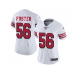 Women Nike San Francisco 49ers #56 Reuben Foster White Rush Stitched NFL Vapor Untouchable Limited Jersey