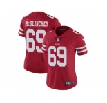 Women Nike San Francisco 49ers #69 Mike McGlinchey Red Team Color Stitched NFL Vapor Untouchable Limited Jersey