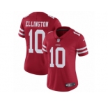 Women's Nike San Francisco 49ers #10 Bruce Ellington Vapor Untouchable Limited Red Team Color NFL Jersey