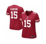 Women's Nike San Francisco 49ers #15 Pierre Garcon Game Red Team Color NFL Jersey
