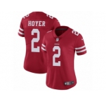 Women's Nike San Francisco 49ers #2 Brian Hoyer Vapor Untouchable Limited Red Team Color NFL Jersey