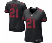 Women's Nike San Francisco 49ers #21 Frank Gore Game Black NFL Jersey