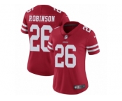 Women's Nike San Francisco 49ers #26 Rashard Robinson Vapor Untouchable Limited Red Team Color NFL Jersey