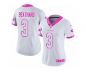 Women's Nike San Francisco 49ers #3 C. J. Beathard Limited White Pink Rush Fashion NFL Jersey
