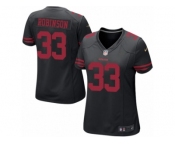 Women's Nike San Francisco 49ers #33 Rashard Robinson Limited Black Alternate NFL Jersey