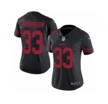 Women's Nike San Francisco 49ers #33 Rashard Robinson Limited Black Rush NFL Jersey