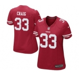 Women's Nike San Francisco 49ers #33 Roger Craig Red Team Color NFL Jersey