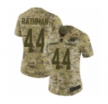 Women's Nike San Francisco 49ers #44 Tom Rathman Limited Camo 2018 Salute to Service NFL Jersey