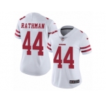 Women's Nike San Francisco 49ers #44 Tom Rathman Vapor Untouchable Limited White NFL Jersey