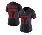 Women's Nike San Francisco 49ers #57 Michael Wilhoite Limited Black Rush NFL Jersey