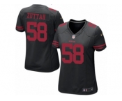 Women's Nike San Francisco 49ers #58 Jeremy Zuttah Limited Black NFL Jersey