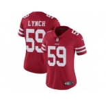 Women's Nike San Francisco 49ers #59 Aaron Lynch Vapor Untouchable Limited Red Team Color NFL Jersey
