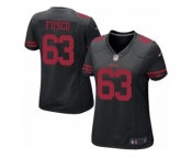 Women's Nike San Francisco 49ers #63 Brandon Fusco Limited Black NFL Jersey