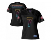 Women's Nike San Francisco 49ers #7 Colin Kaepernick Game Black Fashion NFL Jersey