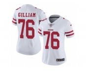 Women's Nike San Francisco 49ers #76 Garry Gilliam Vapor Untouchable Limited White NFL Jersey