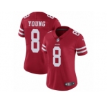 Women's Nike San Francisco 49ers #8 Steve Young Vapor Untouchable Limited Red Team Color NFL Jersey