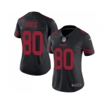 Women's Nike San Francisco 49ers #80 Jerry Rice Black Stitched NFL Limited Rush Jersey