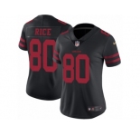 Women's Nike San Francisco 49ers #80 Jerry Rice Vapor Untouchable Limited Black NFL Jersey