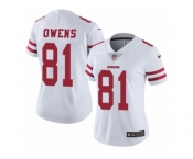 Women's Nike San Francisco 49ers #81 Terrell Owens Vapor Untouchable Limited White NFL Jersey