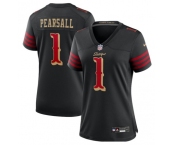 Women's San Francisco 49ers #1 Ricky Pearsall Black 2025 F.U.S.E. “Rivalries” Vapor Limited Stitched Football Jersey