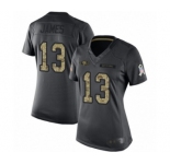 Women's San Francisco 49ers #13 Richie James Limited Black 2016 Salute to Service Football Jersey