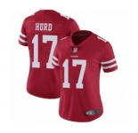 Women's San Francisco 49ers #17 Jalen Hurd Red Team Color Vapor Untouchable Limited Player Football Jersey