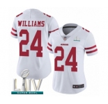 Women's San Francisco 49ers #24 K'Waun Williams White Vapor Untouchable Limited Player Super Bowl LIV Bound Football Jersey