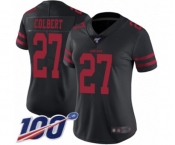 Women's San Francisco 49ers #27 Adrian Colbert Black Vapor Untouchable Limited Player 100th Season Football Jersey