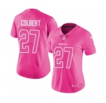 Women's San Francisco 49ers #27 Adrian Colbert Limited Pink Rush Fashion Football Jersey