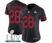 Women's San Francisco 49ers #28 Jerick McKinnon Black Vapor Untouchable Limited Player Super Bowl LIV Bound Football Jersey
