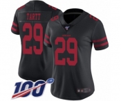 Women's San Francisco 49ers #29 Jaquiski Tartt Black Vapor Untouchable Limited Player 100th Season Football Jersey