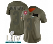 Women's San Francisco 49ers #3 C. J. Beathard Limited Olive 2019 Salute to Service Super Bowl LIV Bound Football Jersey