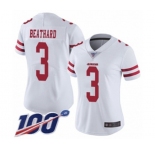Women's San Francisco 49ers #3 C. J. Beathard White Vapor Untouchable Limited Player 100th Season Football Jersey
