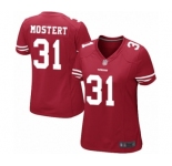 Women's San Francisco 49ers #31 Raheem Mostert Game Red Team Color Football Jersey