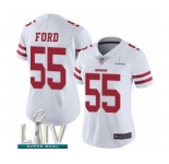Women's San Francisco 49ers #55 Dee Ford White Vapor Untouchable Limited Player Super Bowl LIV Bound Football Jersey